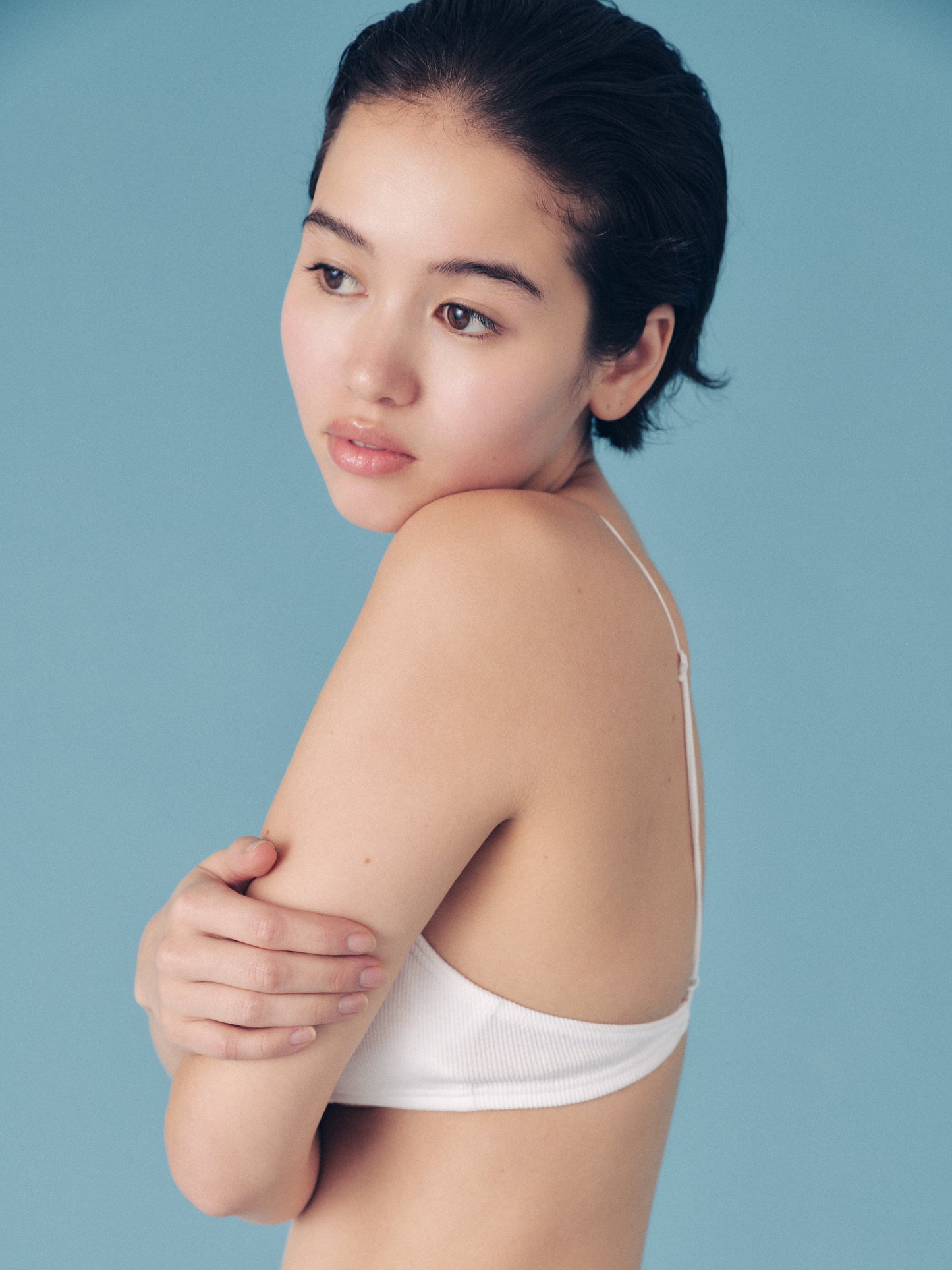 White Ribbed Bra