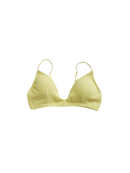 Yellow Ribbed Bra