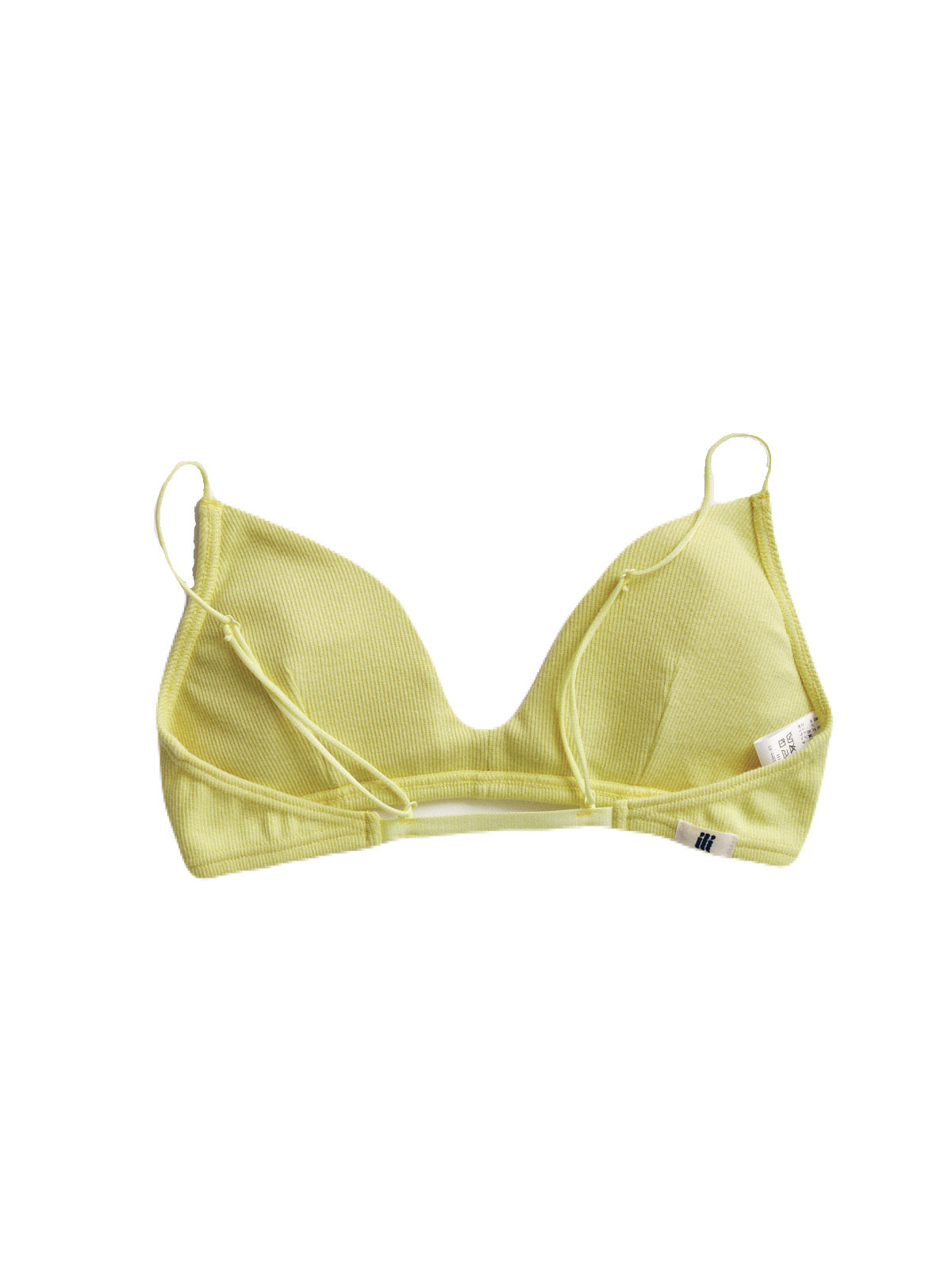 Yellow Ribbed Bra