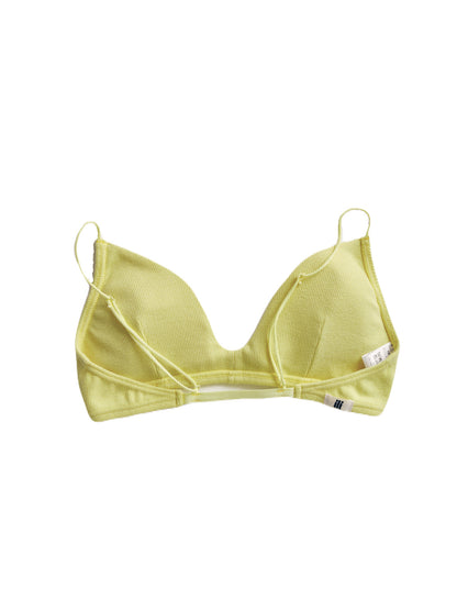 Yellow Ribbed Bra